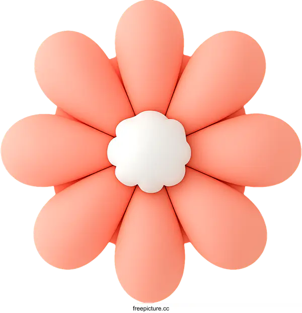 [Transparent Background PNG]3D Cartoon Flower Design Illustration