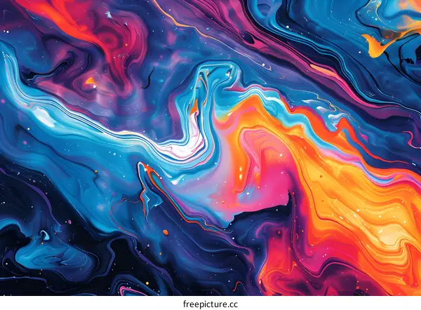 Colorful liquid painting