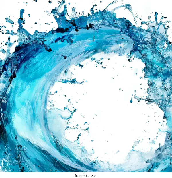 Abstract Water Splash Wave Art
