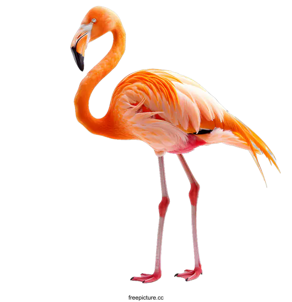 [Transparent Background PNG]Pink Flamingo on White Background