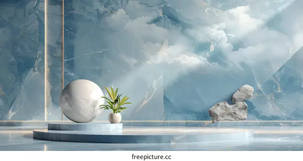 Modern Minimalist Marble Display Background