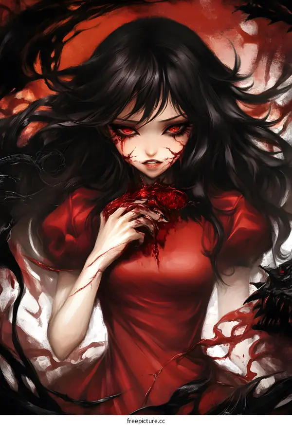 Bleeding Heart Anime Illustration