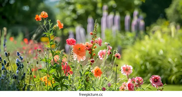 Wildflowers in a Green Meadow