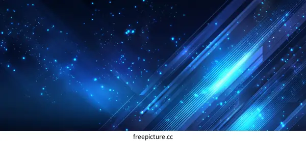 Abstract Digital Blue Lines and Light