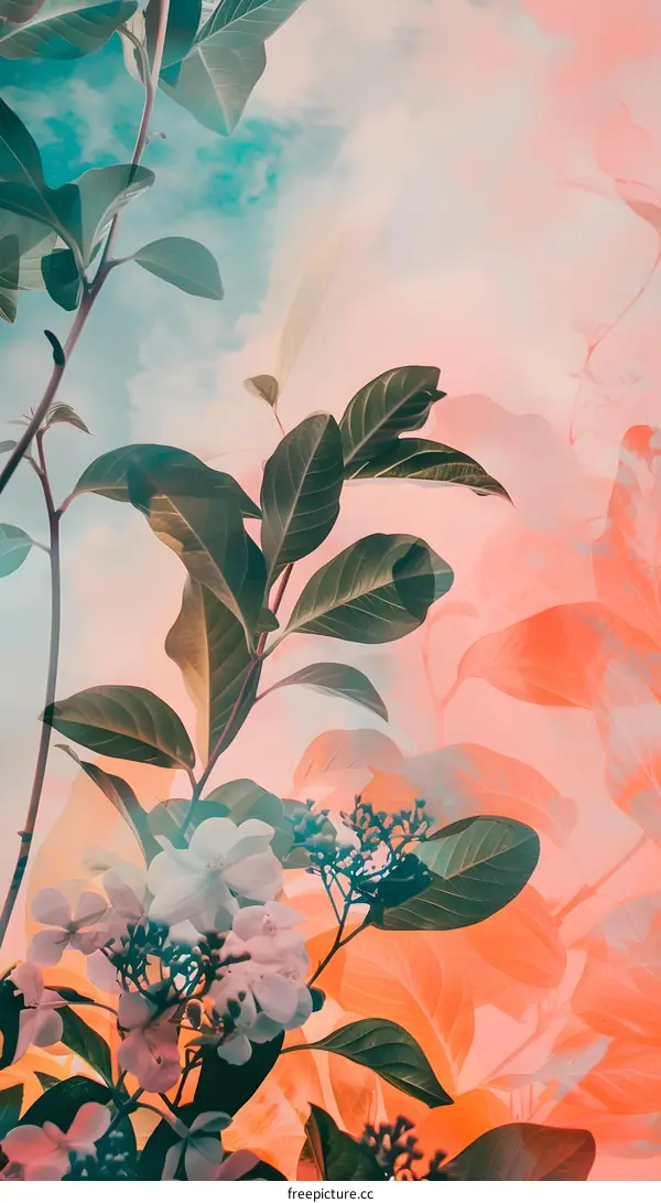 Floral Background With Soft Colors