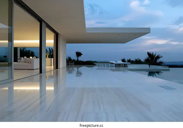 Modern Minimalist Home with Infinity Pool and Terrace