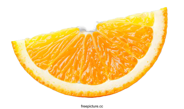 [Transparent Background PNG]Fresh Orange Slice Isolated on White Background