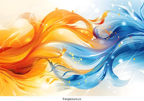Orange and blue abstract background