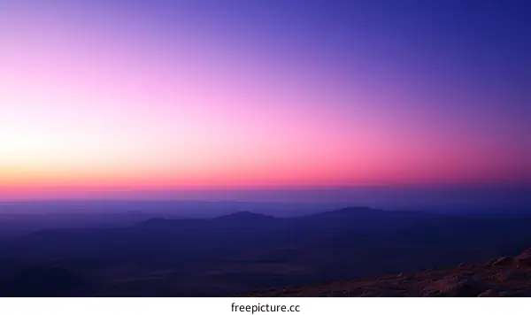 Colorful Sunrise Over Mountain Range