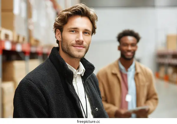 Warehouse Staff Portrait in a Modern Facility