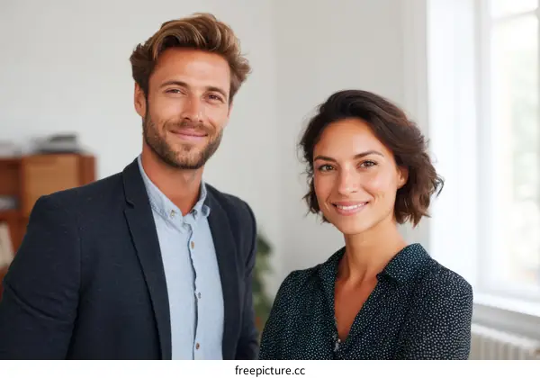 Business Professionals Smiling Portrait