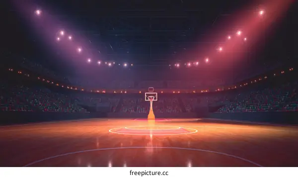 Basketball Arena Filled with Spectators