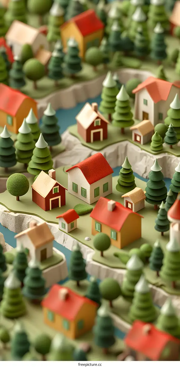 A collection of small houses