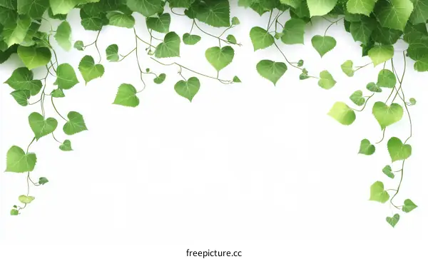 Fresh Green Leaves Border Design