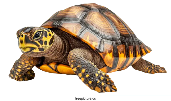[Transparent Background PNG]Close Up of a Beautiful Tortoise