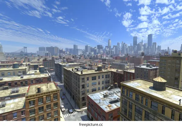 Cityscape View of Urban Architecture