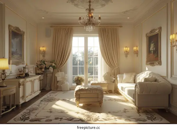 Luxury Elegant Interior Living Room Design