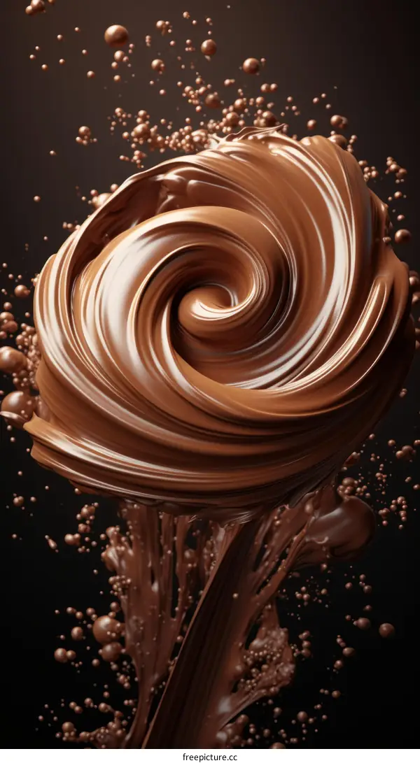 Chocolate Splash with Cocoa Powder