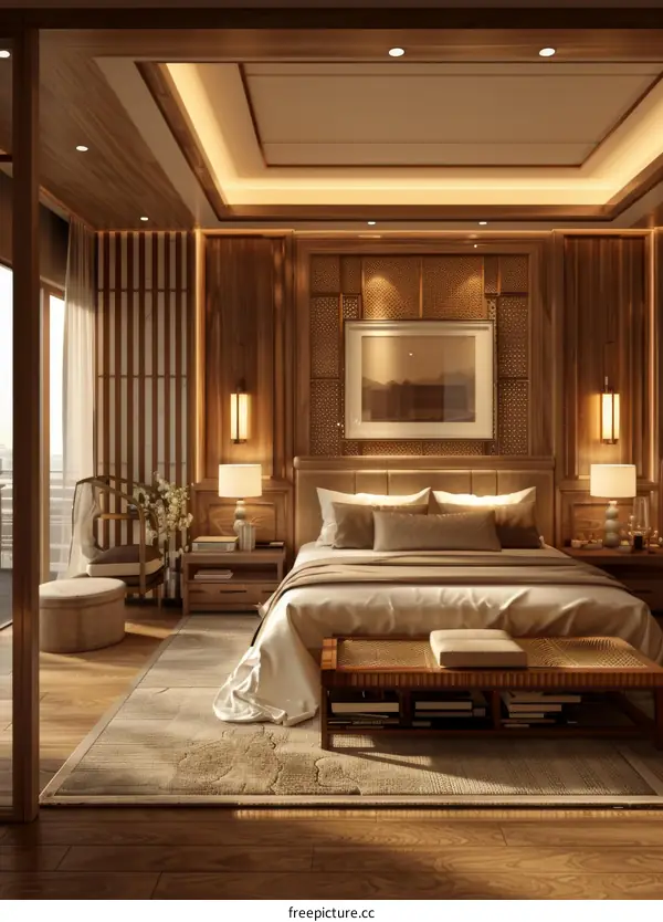 Luxury Hotel Bedroom with Private Terrace