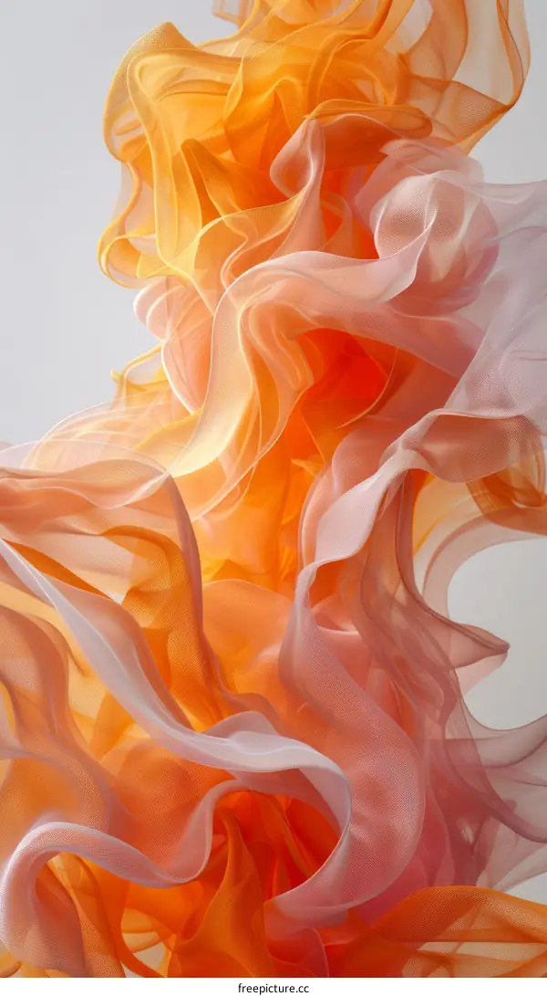 Abstract Flowing Shapes: Colorful Painting