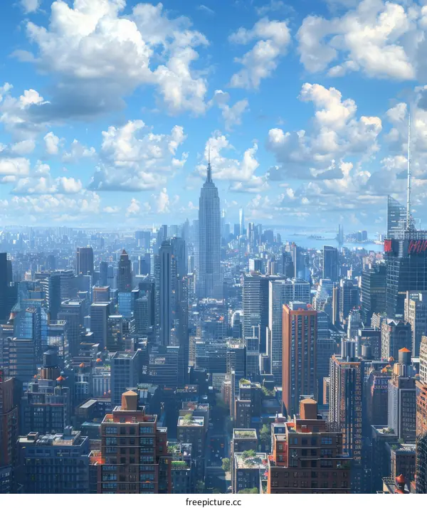 New York City Skyline on a Sunny Day