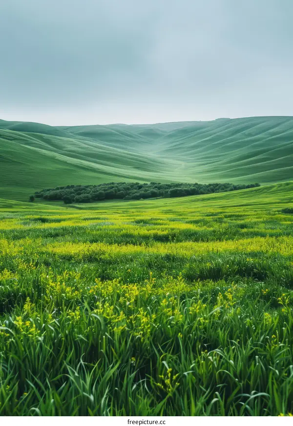 Tuscany Hillside Landscape: Rolling Green Hills in Italy