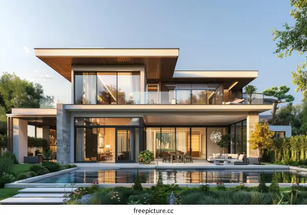 Modern Luxury Villa: Architectural Design & Sustainable Living