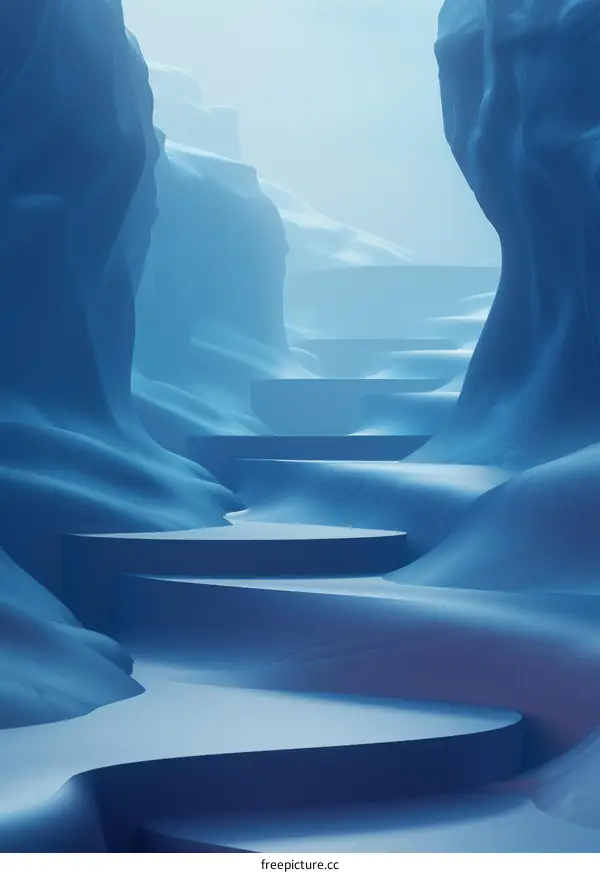 Frozen Blue Canyon