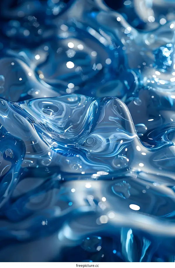 Blue abstract painting