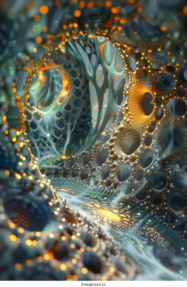 Glowing Blue and Yellow Cave