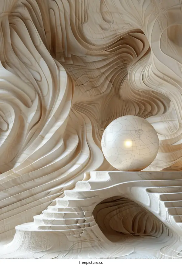 Abstract organic background with sphere