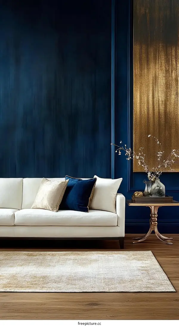 Elegant Living Room with Beige Rug