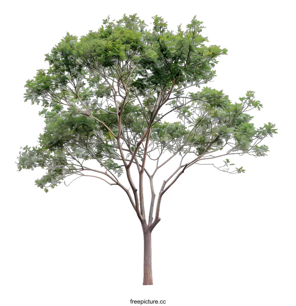 [Transparent Background PNG]Green Tree Isolated On White Background