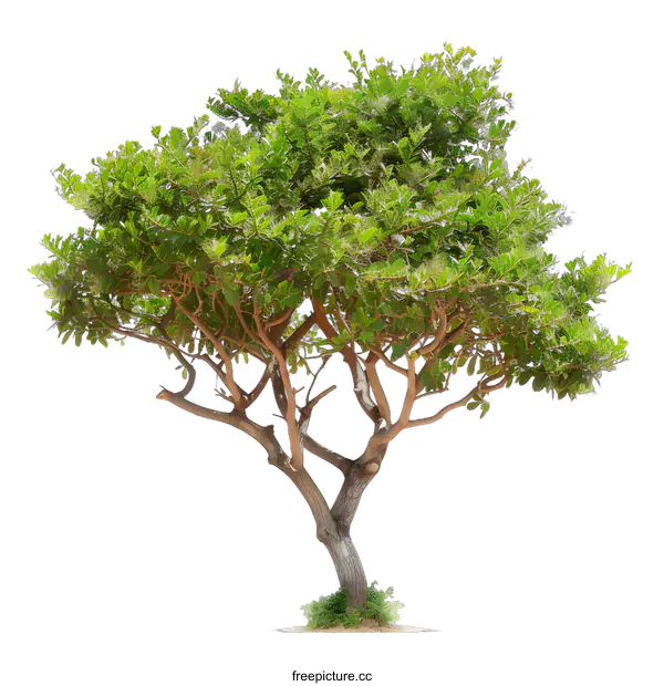 [Transparent Background PNG]Green Tree Isolated on White Background