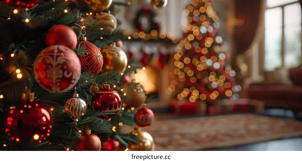 Christmas Tree and Fireplace Decor