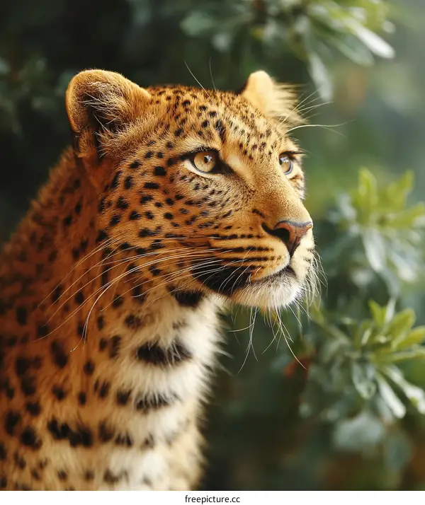 Close-up of a Majestic Leopard in Nature