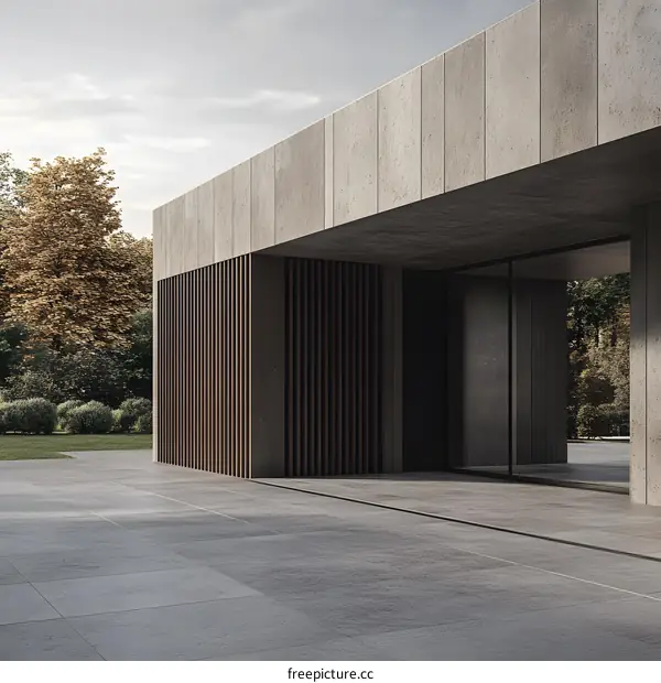Modern Minimalist Concrete House Exterior Design