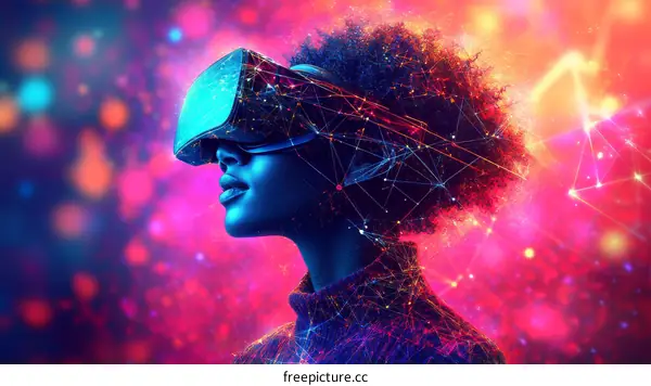 African Woman Experiencing Virtual Reality