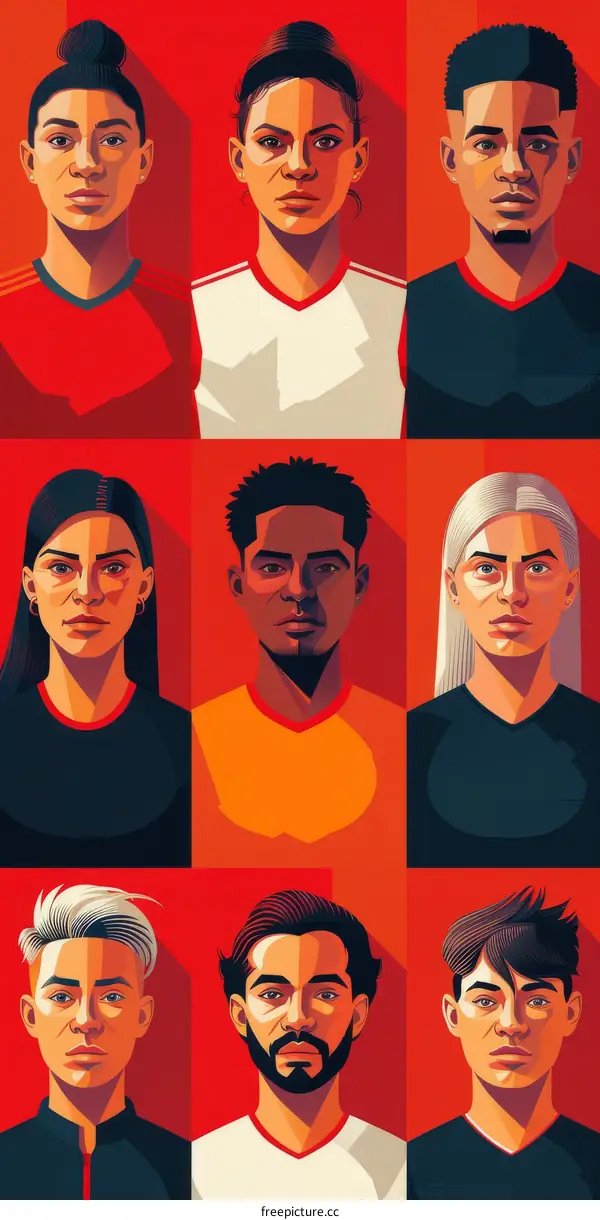 Diverse portraits of people of different ethnicities