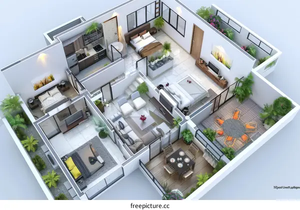 Modern Apartment Floor Plan Design