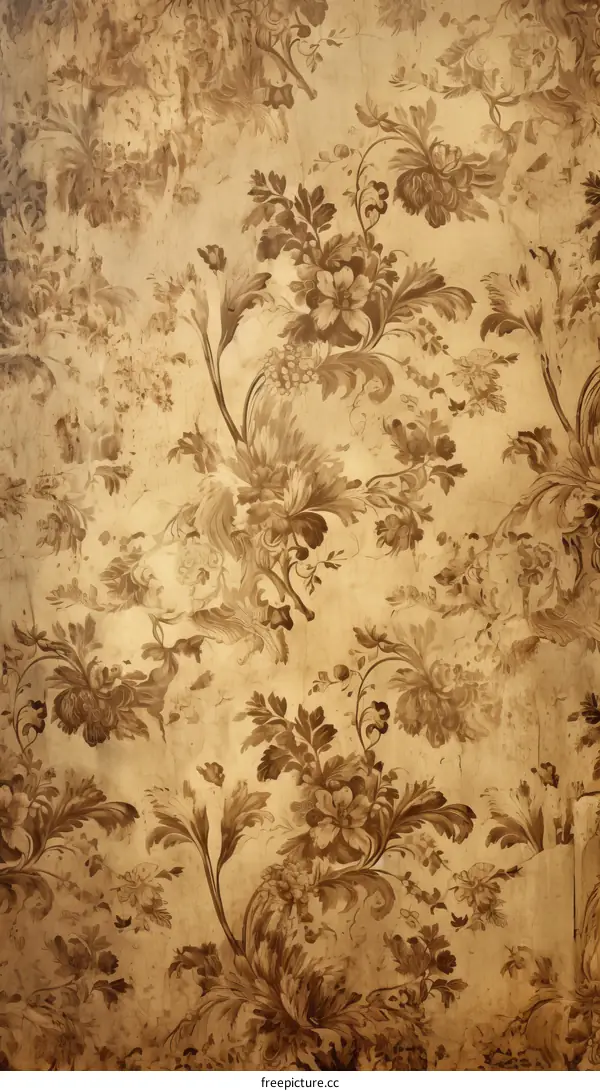 brown floral pattern