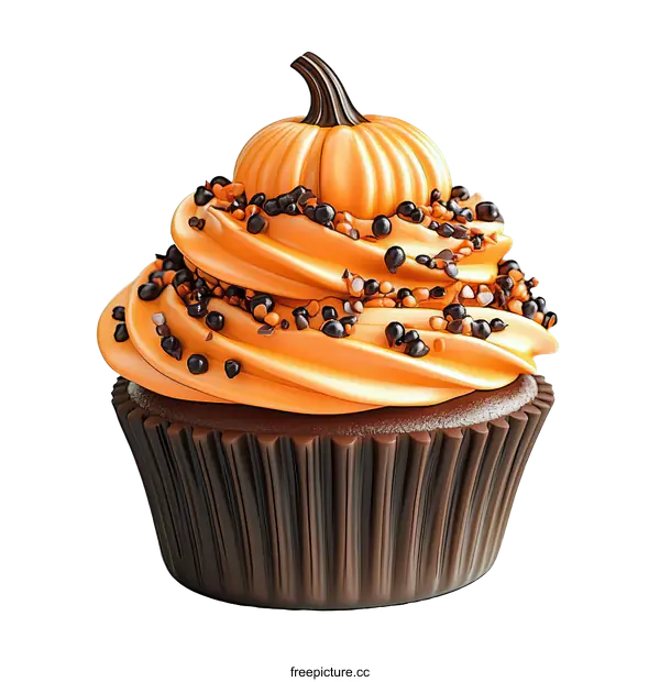 [Transparent Background PNG]Delicious Halloween Cupcake Illustration