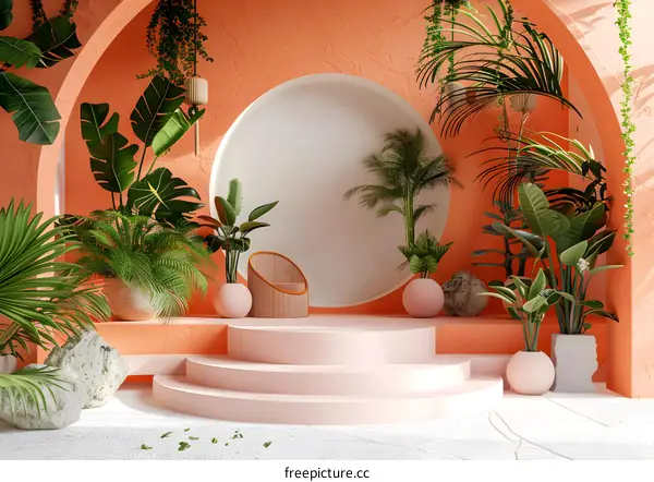 Geometric shapes background in a modern design