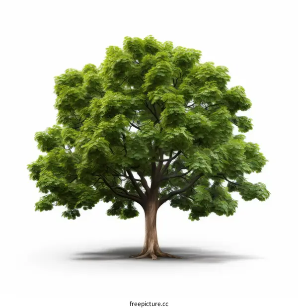 Green tree isolated on white background