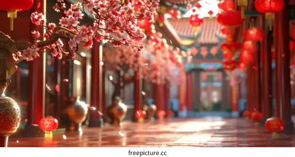 Chinese New Year Festivities in Picturesque Streets