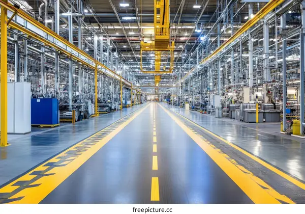 Modern Industrial Manufacturing Facility Interior