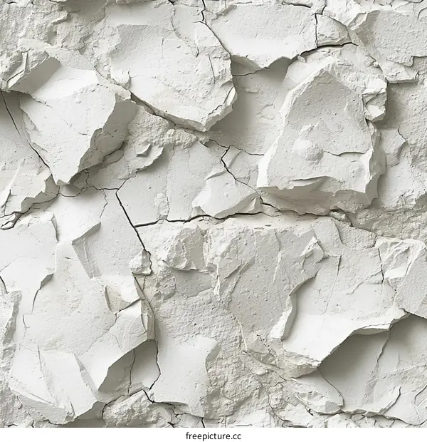 White cracked rock texture background