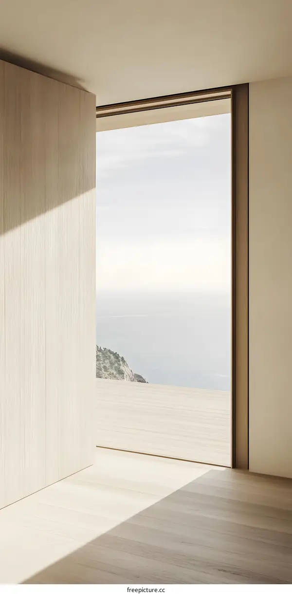 Modern Minimalist Interior Design With Ocean View