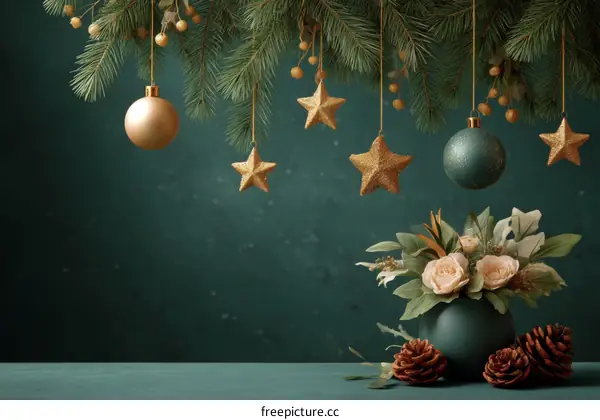 Christmas Decorations and Festive Arrangement