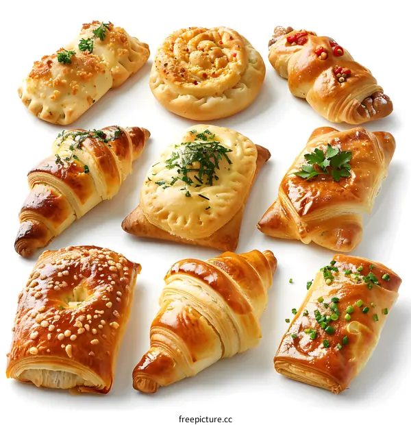 Assortment of delicious pastries and baked goods